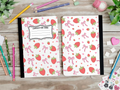 Strawberries with Bows Composition Book