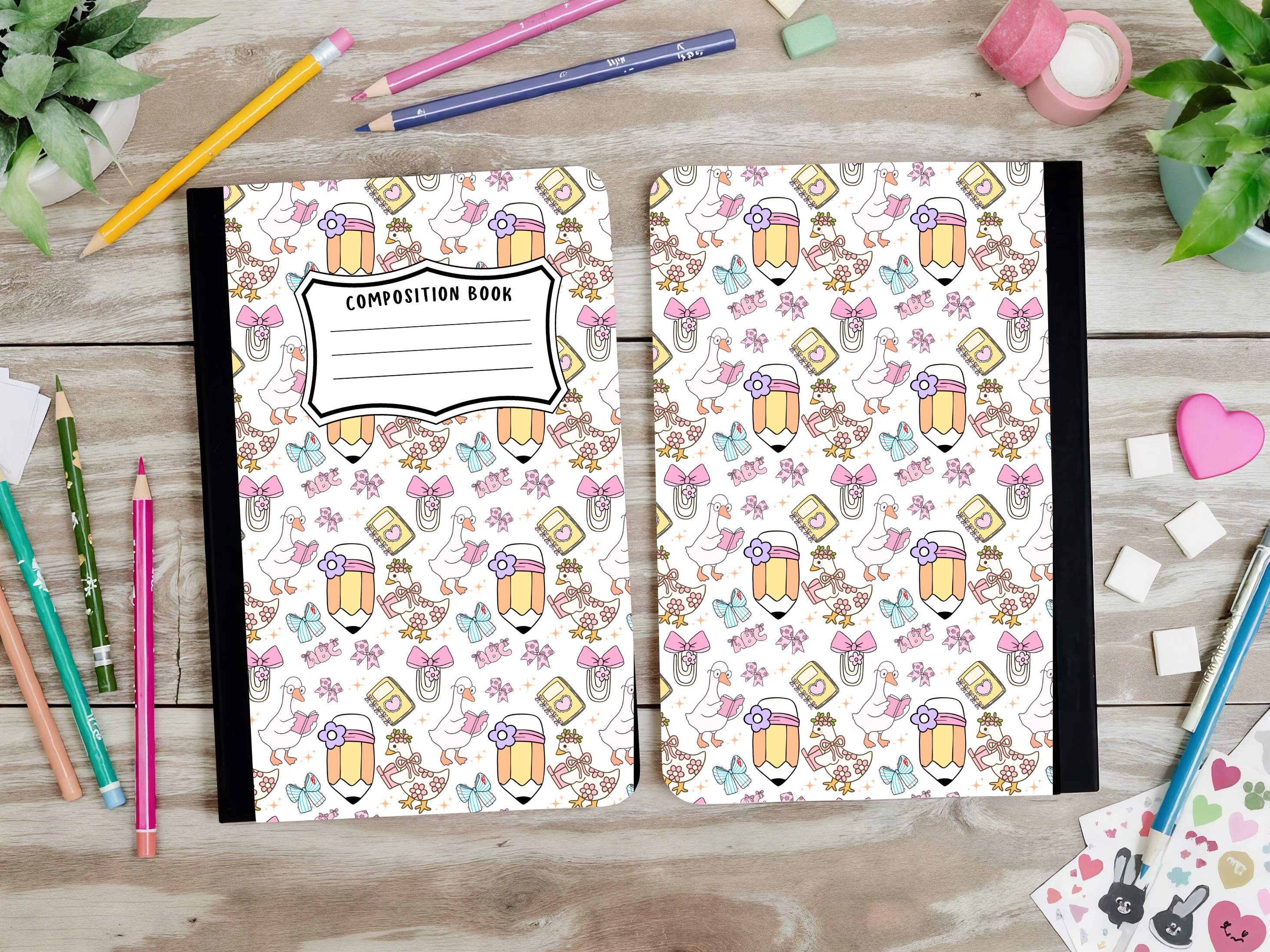 Goose & Pencils Composition Book