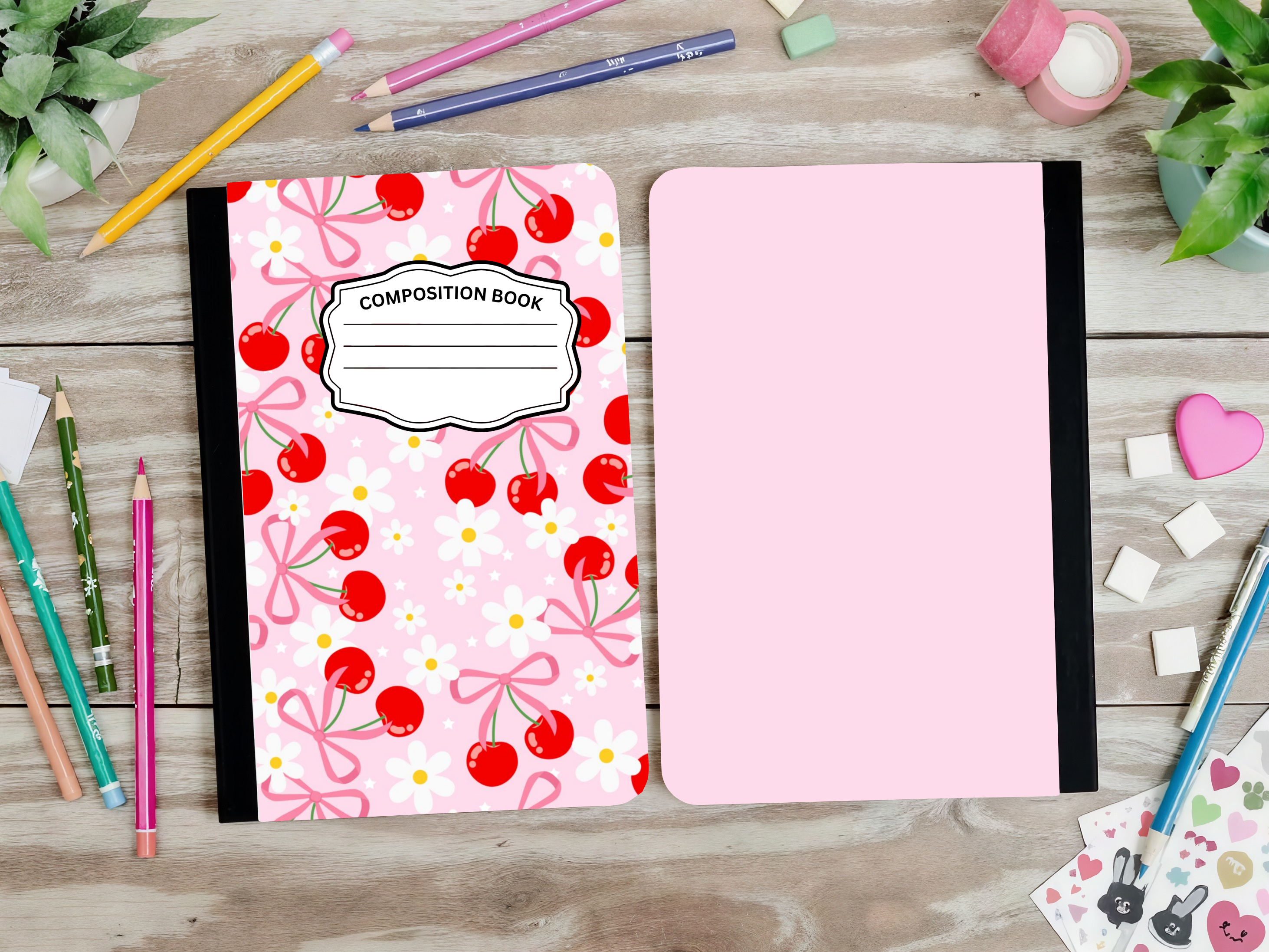 Daisy Cherries Composition Book