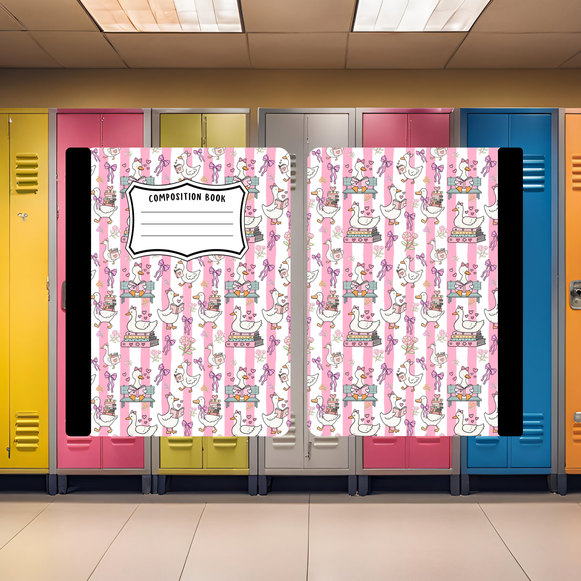 Goose and Books Composition Book