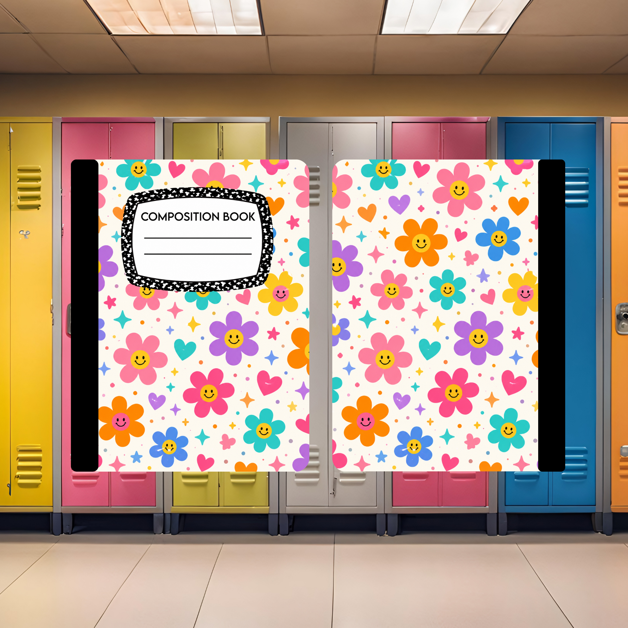 Colorful Flowers Composition Book