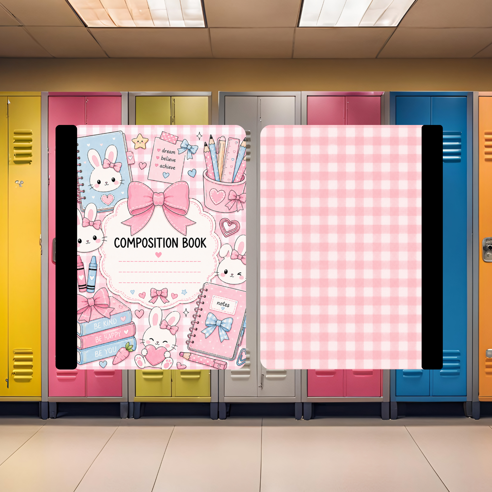 Cute Bunny Supplies Composition Book
