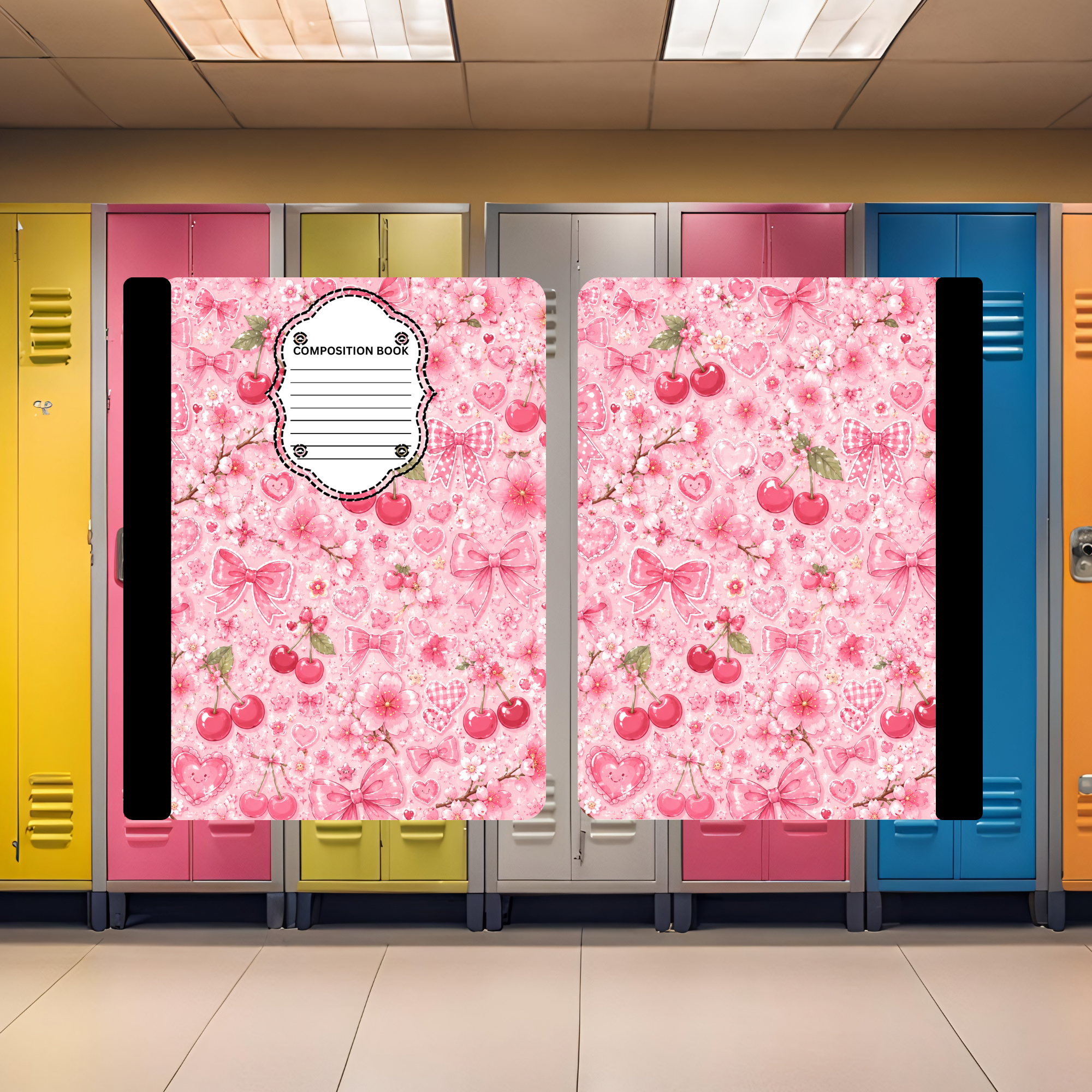 Cherries & Bows Composition Book