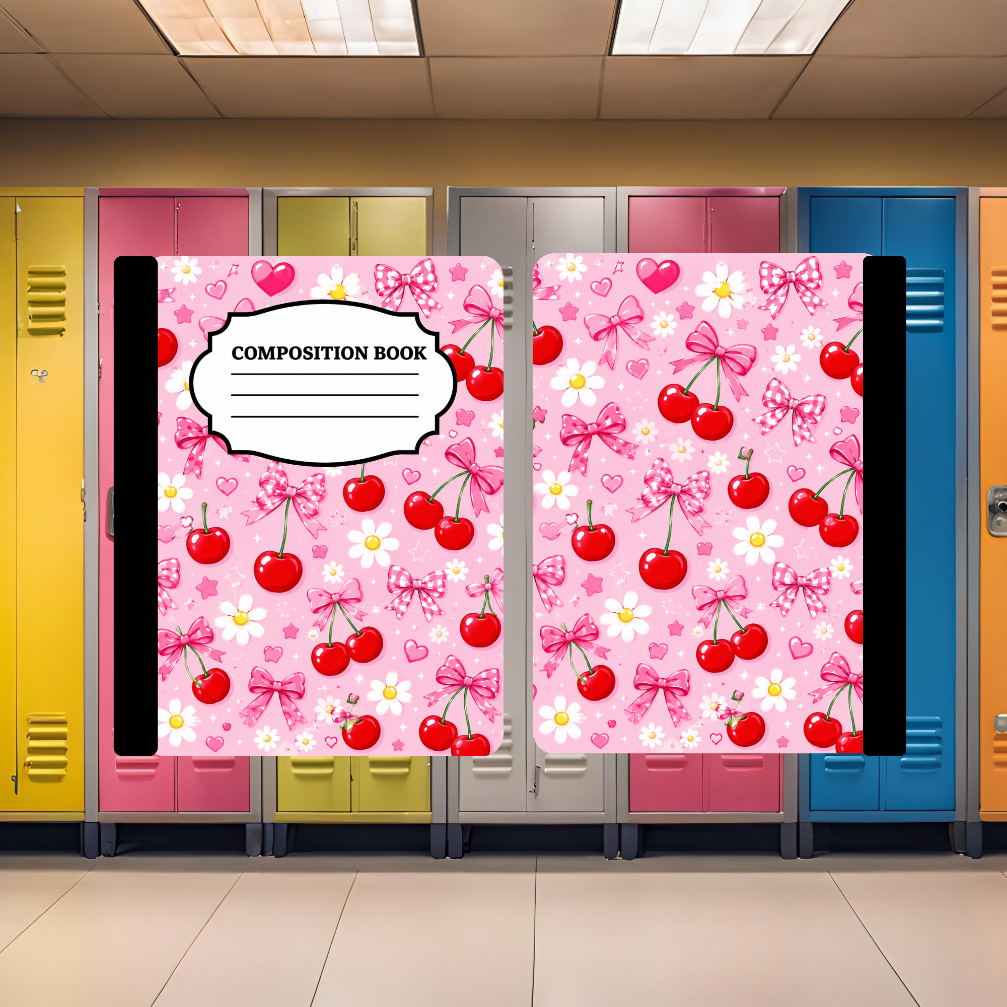 Bow Cherries2 Composition Book