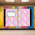 Pink/Blue/Purple Brush Strokes Composition Book