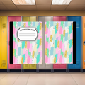 Pink/Teal Brush Strokes Composition Book