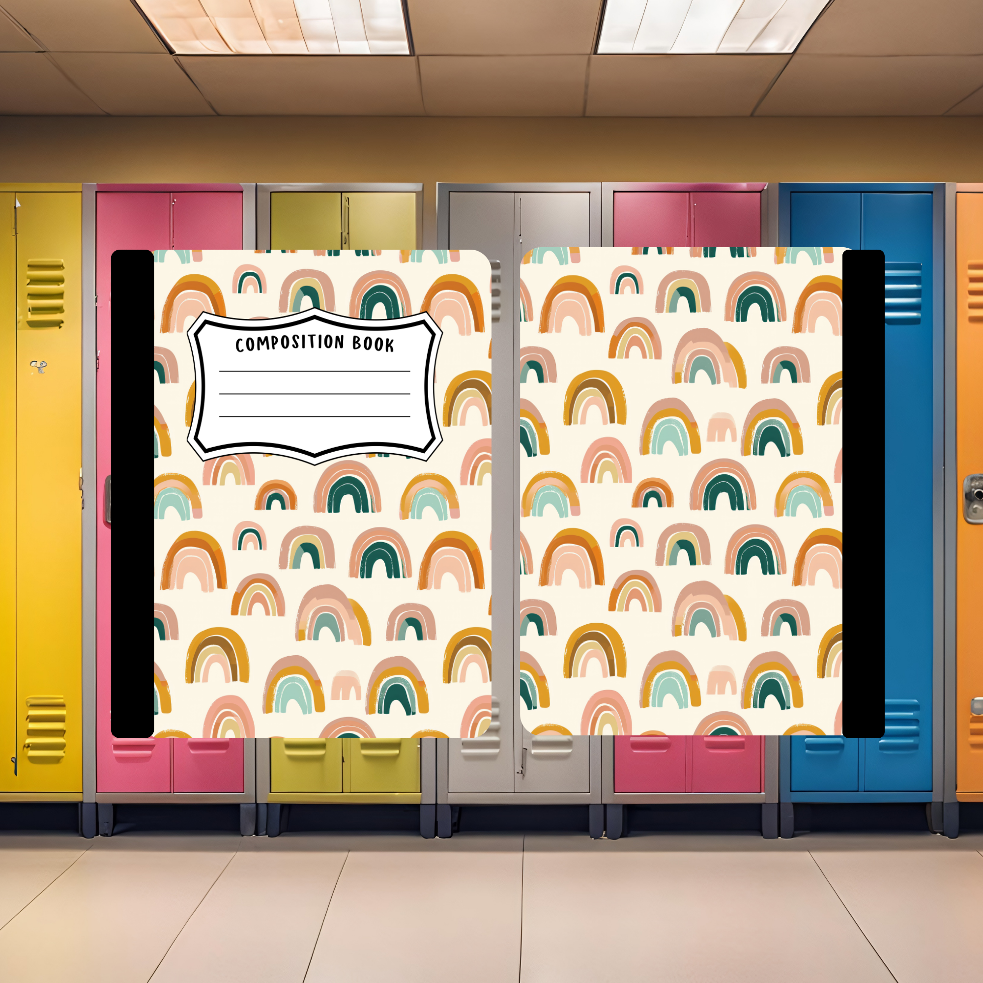 Boho Rainbows Composition Book