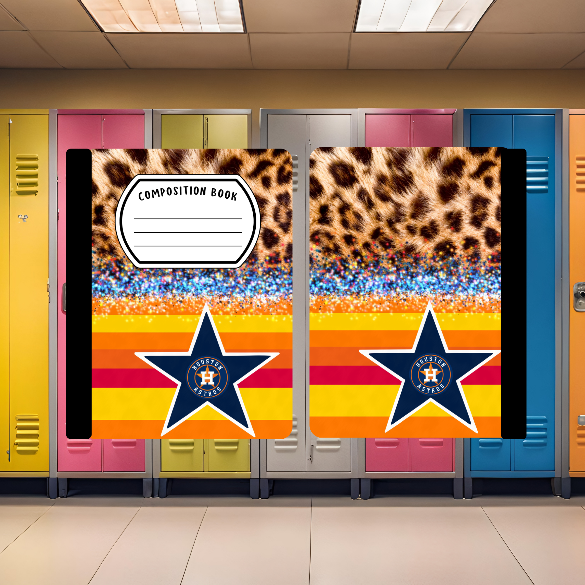 Cheetah Astros Composition Book