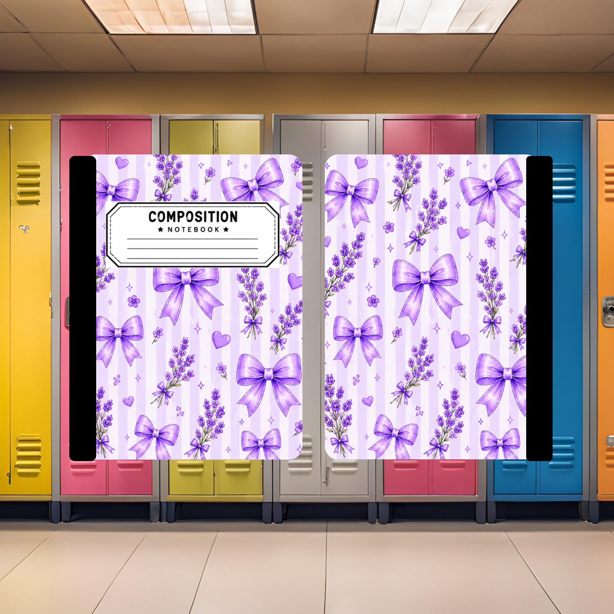 Purple Bows Composition Book
