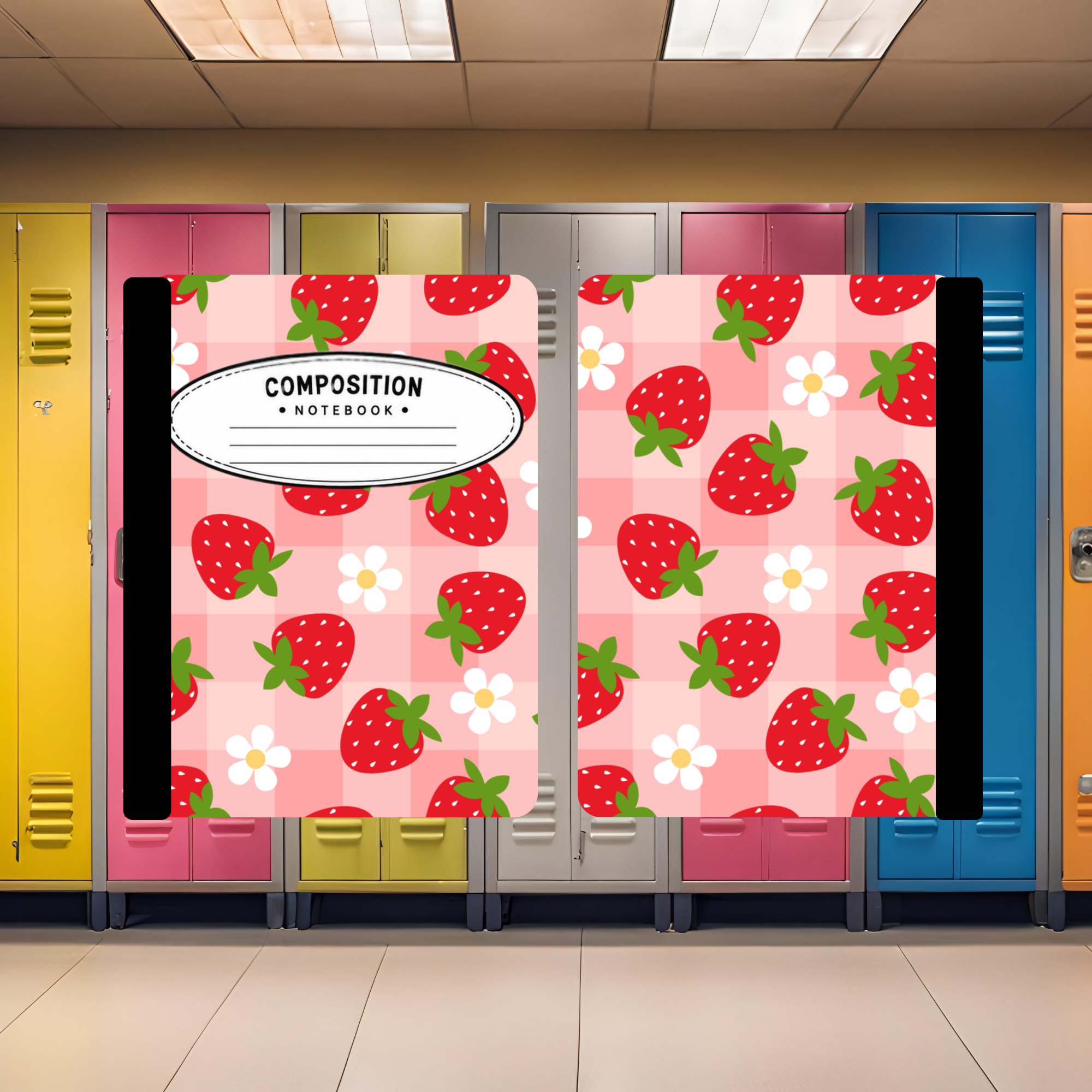 Strawberries & Daisies Composition Book