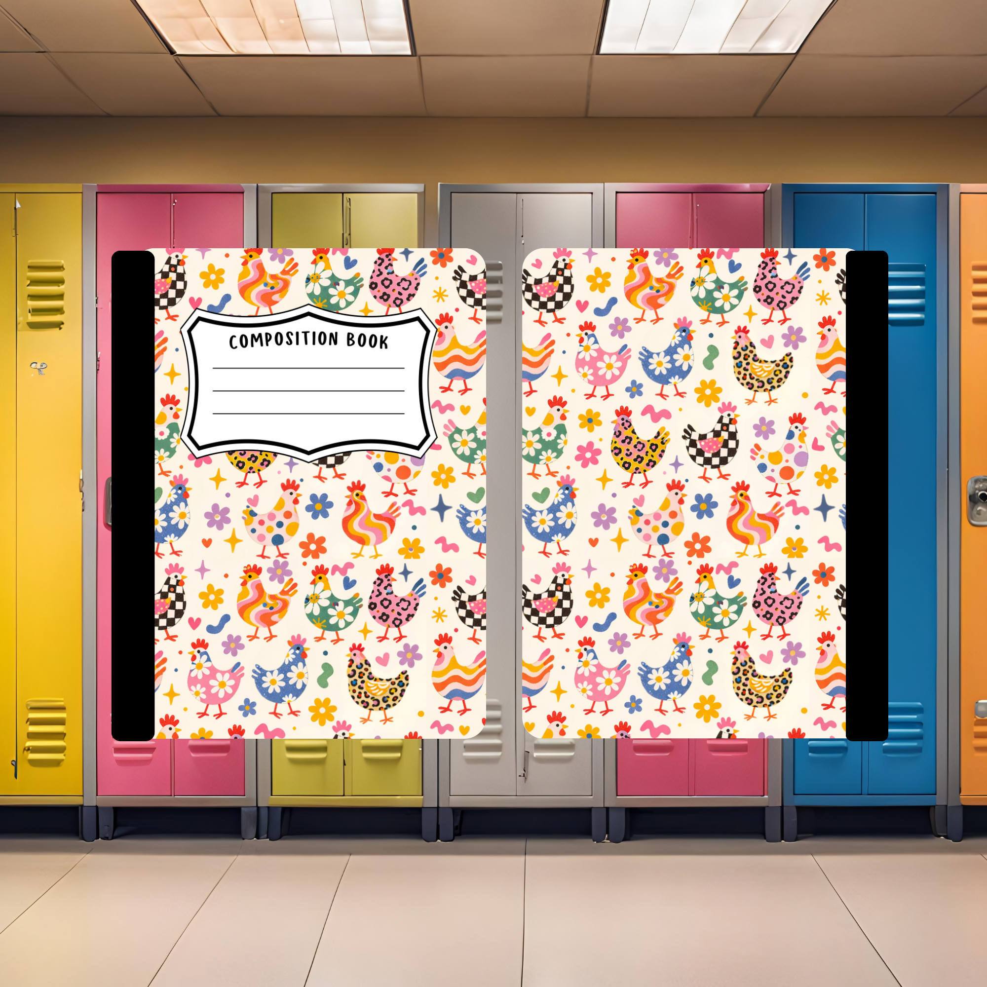 Cutesy Hens Composition Book