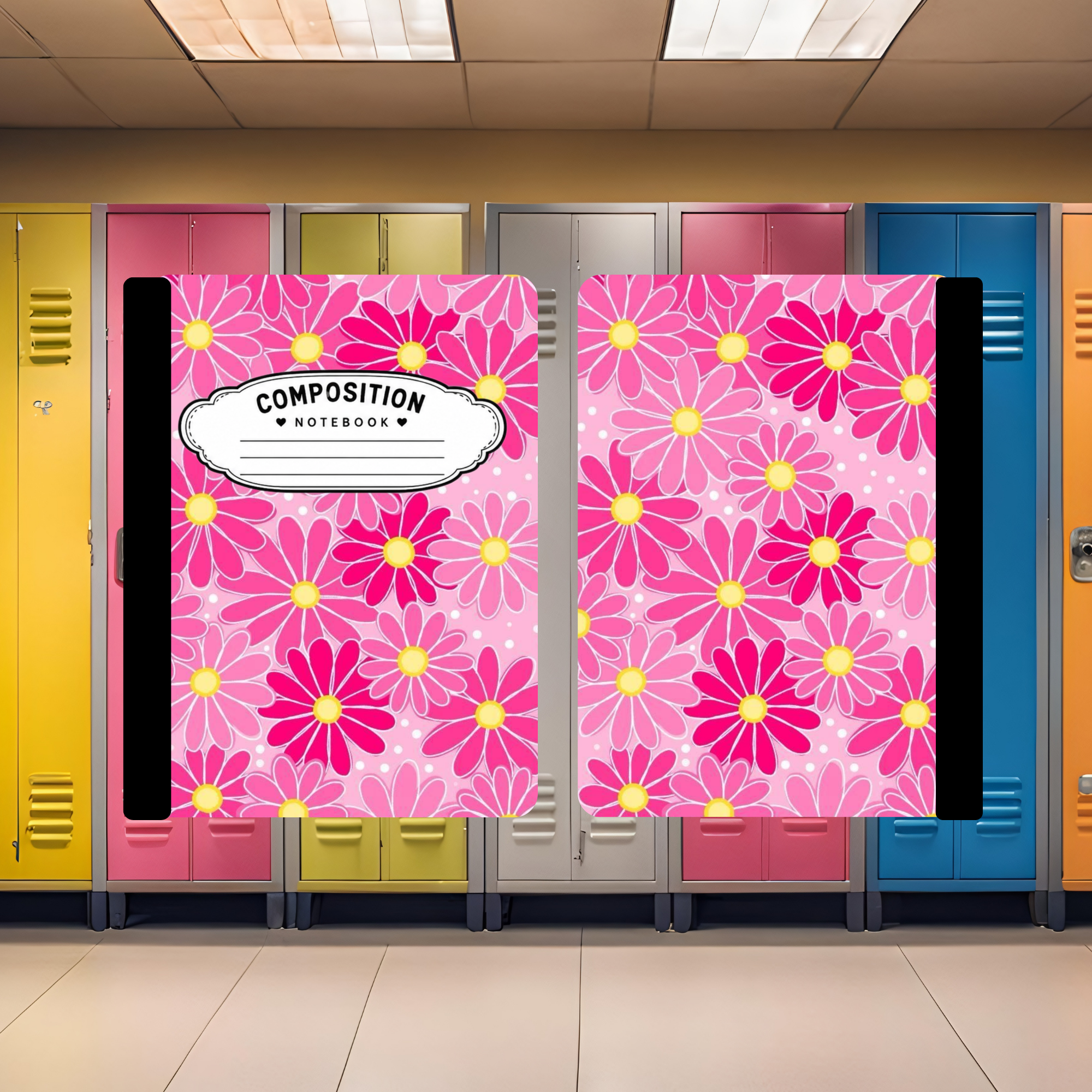 Pink Flowers Composition Book