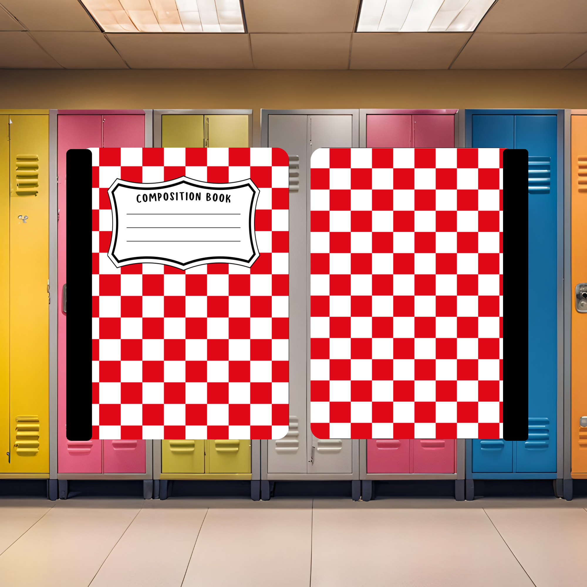 Red & White Checkered Composition Book