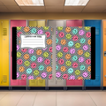 Rainbow Smileys on Checkered Composition Book