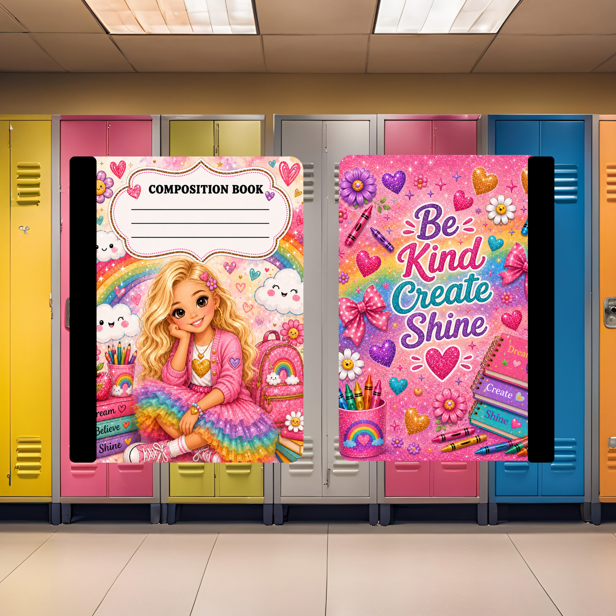 Pink Cardigan Girls Composition Book