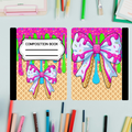 Pink Ice Cream Drip Bow Composition Book