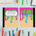 Pink Ice Cream Drip  Composition Book