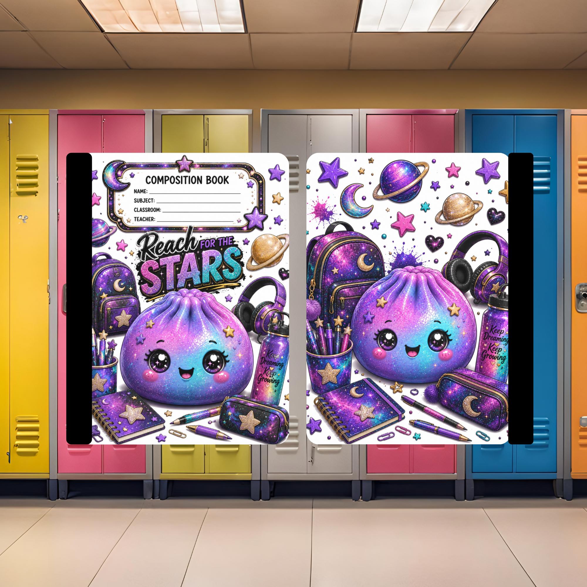 Squishy Reach for the Stars Composition Book