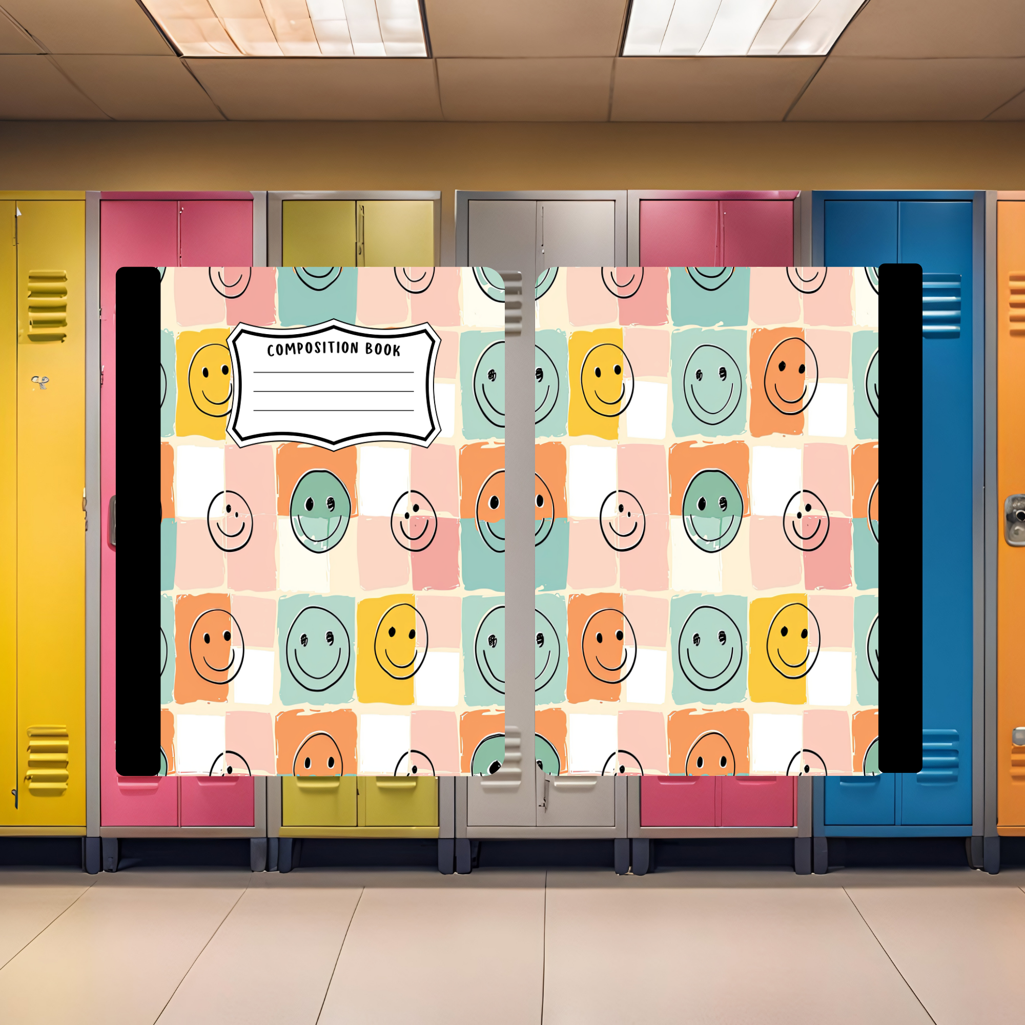 Plaid Smiley Composition Book