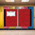 Red Cheeta Dots Composition Book