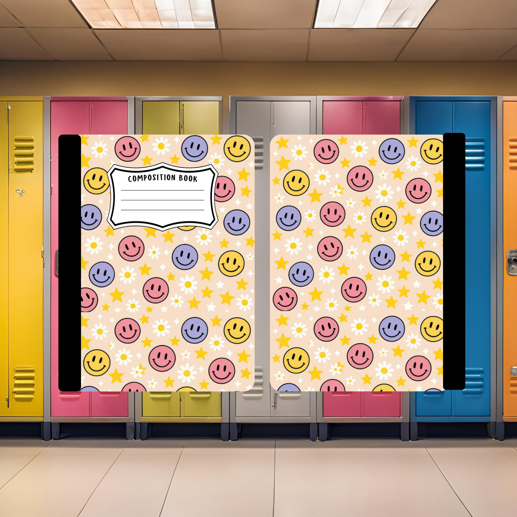 Colorful Happy Faces Composition Book