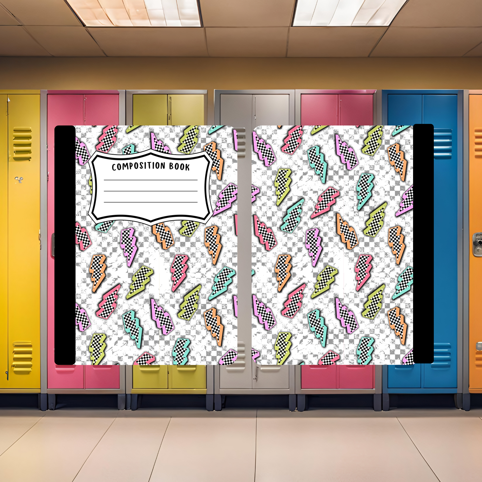 Small Lightning Bolts Composition Book