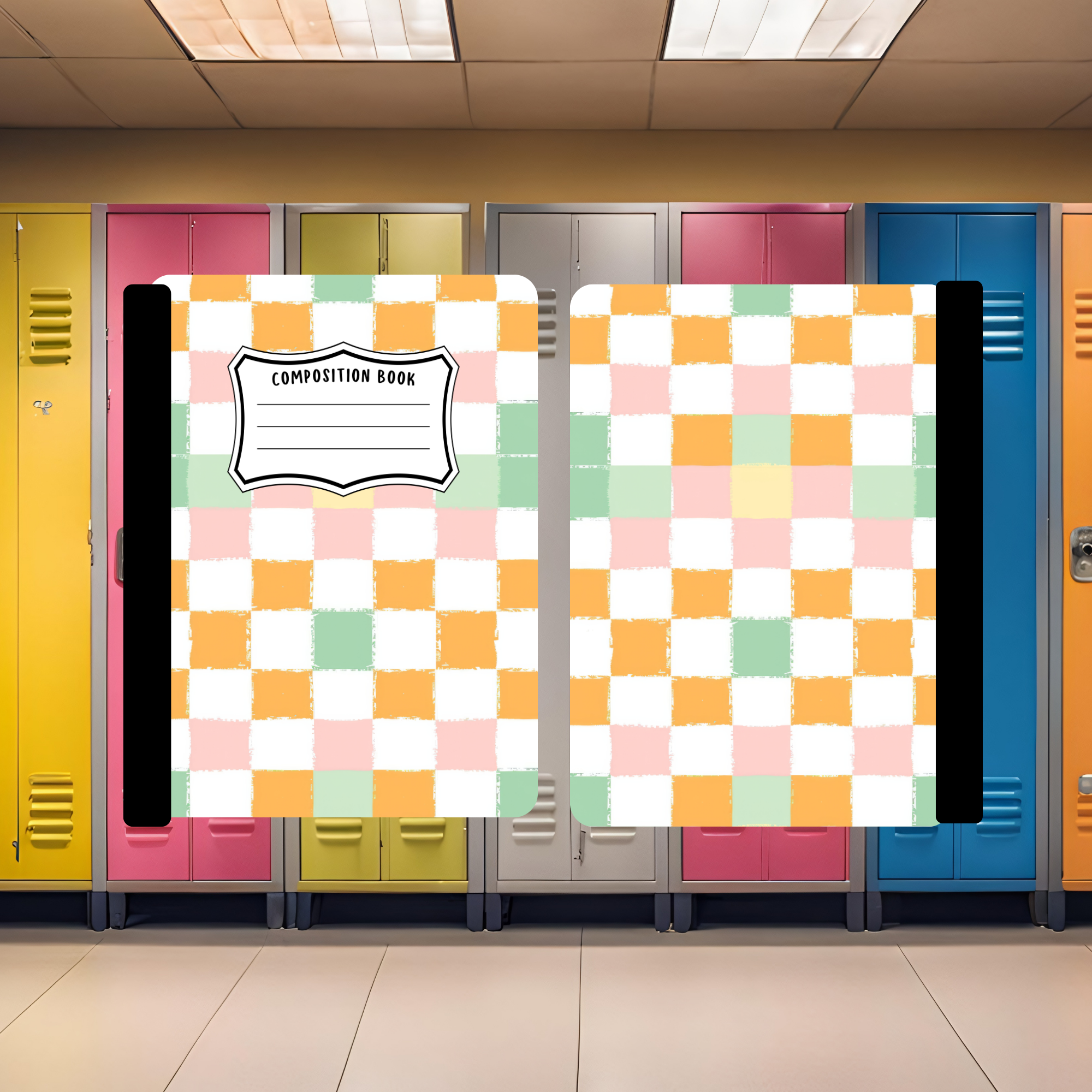 Pastel Squares Composition Book