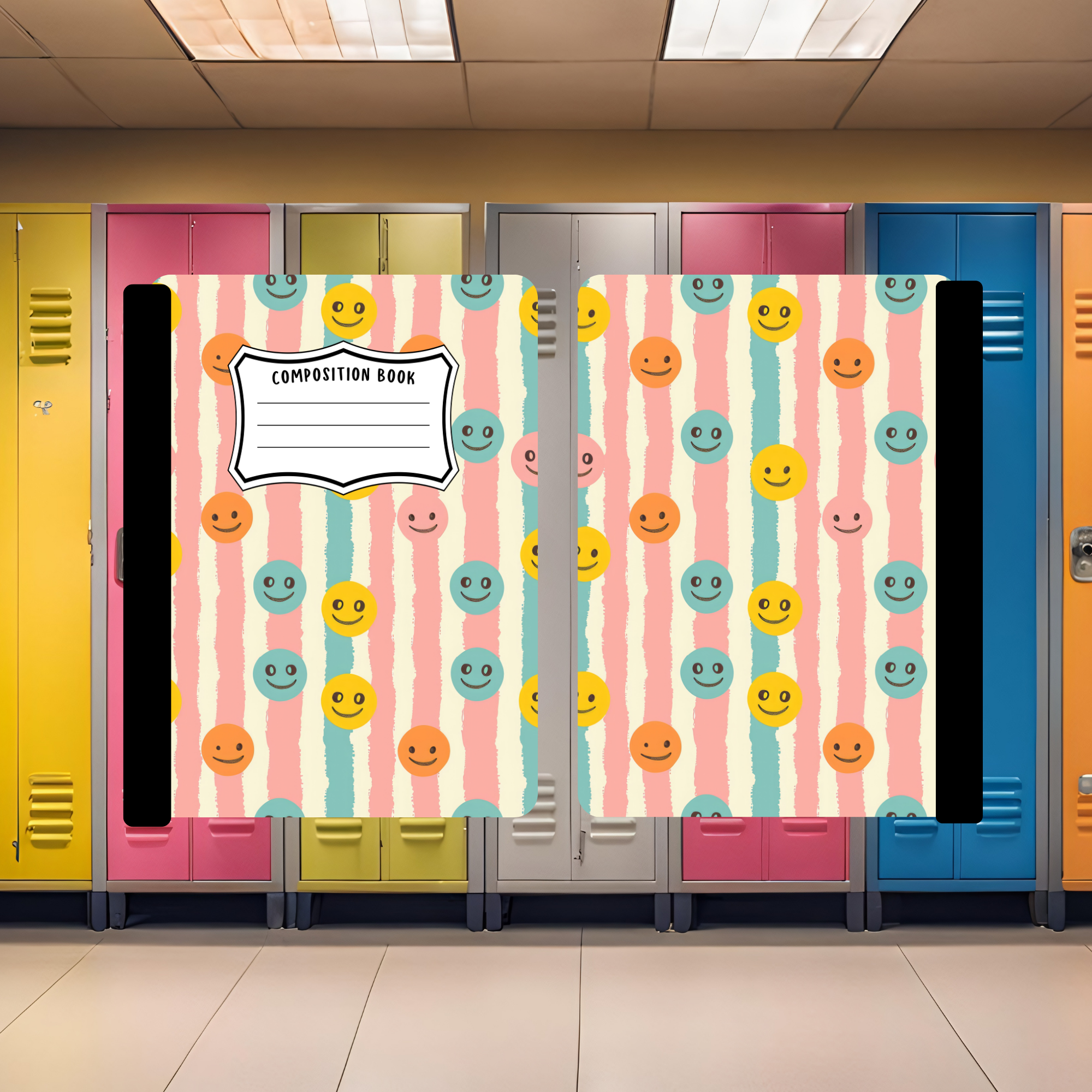 Striped Smiles Composition Book