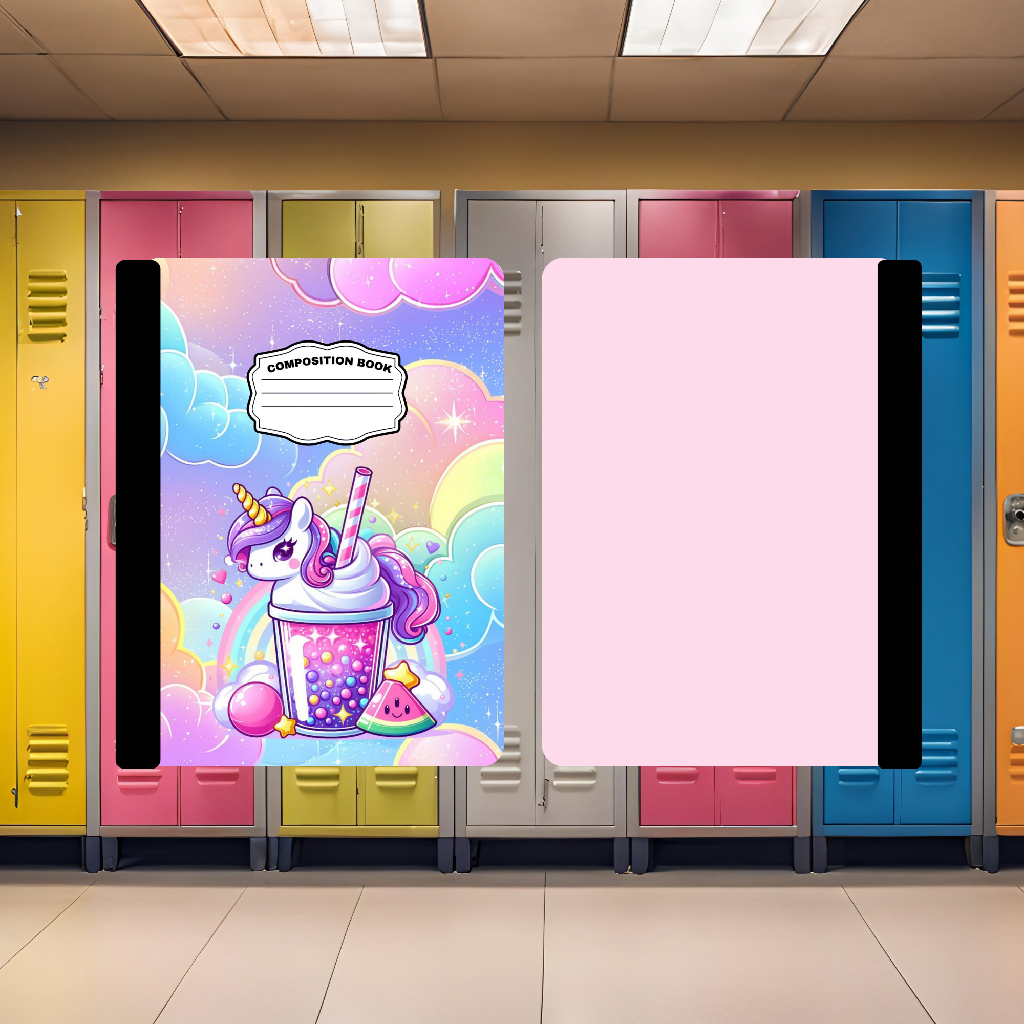 Boba & Unicorn Composition Book