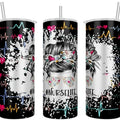 Nurse Life Tumbler - Messy Bun Heartbeat Design