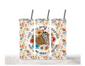 Just One More Chapter Tumbler - Book Lover Skeleton Design