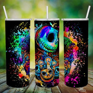 Jack Skellington Rainbow Splash 20oz Tumbler