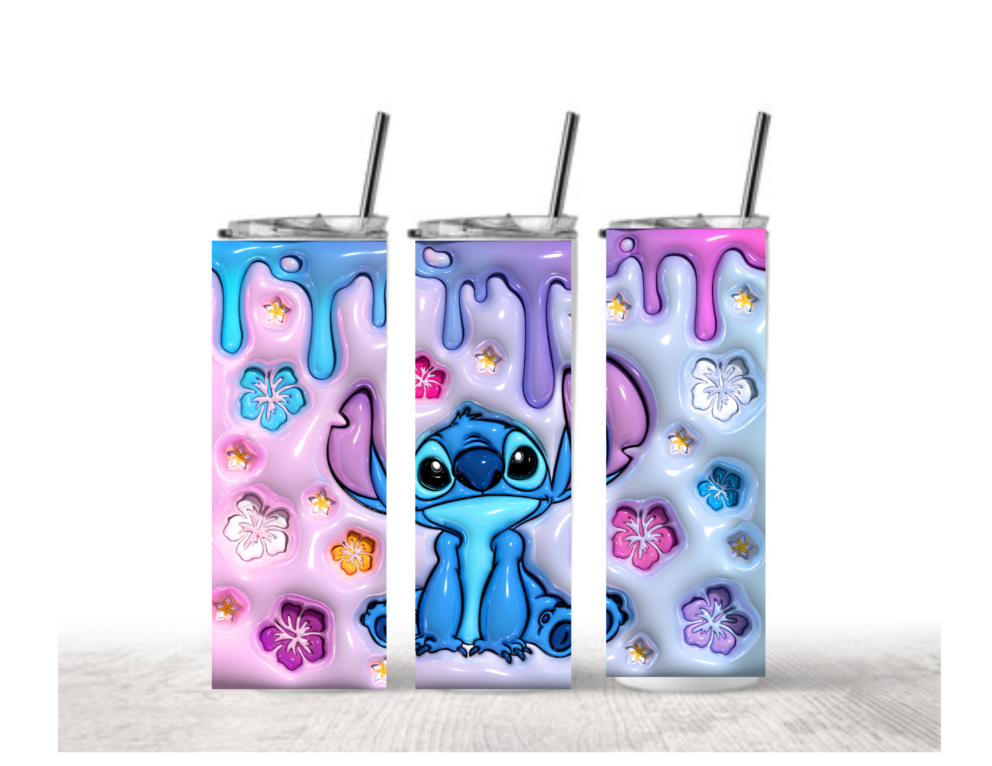 Blue Alien Drip 20oz Tumbler