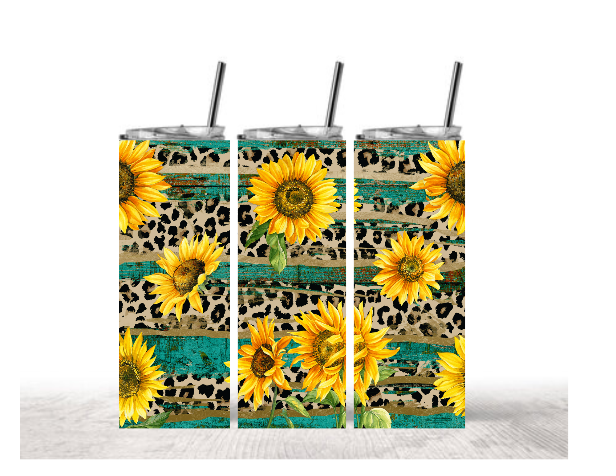 Sunflower Leopard Print 20oz Tumbler