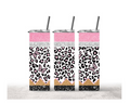 Leopard Print Butterfly Tumbler - 20oz Straight Tumbler
