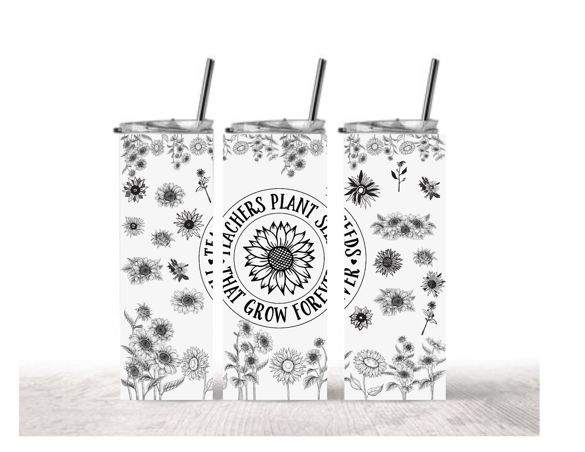 Teachers Plant Seeds Tumbler - 20oz Straight Tumbler