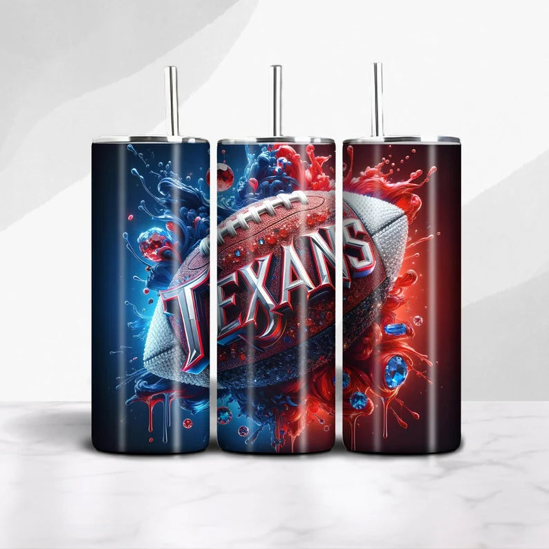 Texas Football Tumbler - 20oz Straight Tumbler
