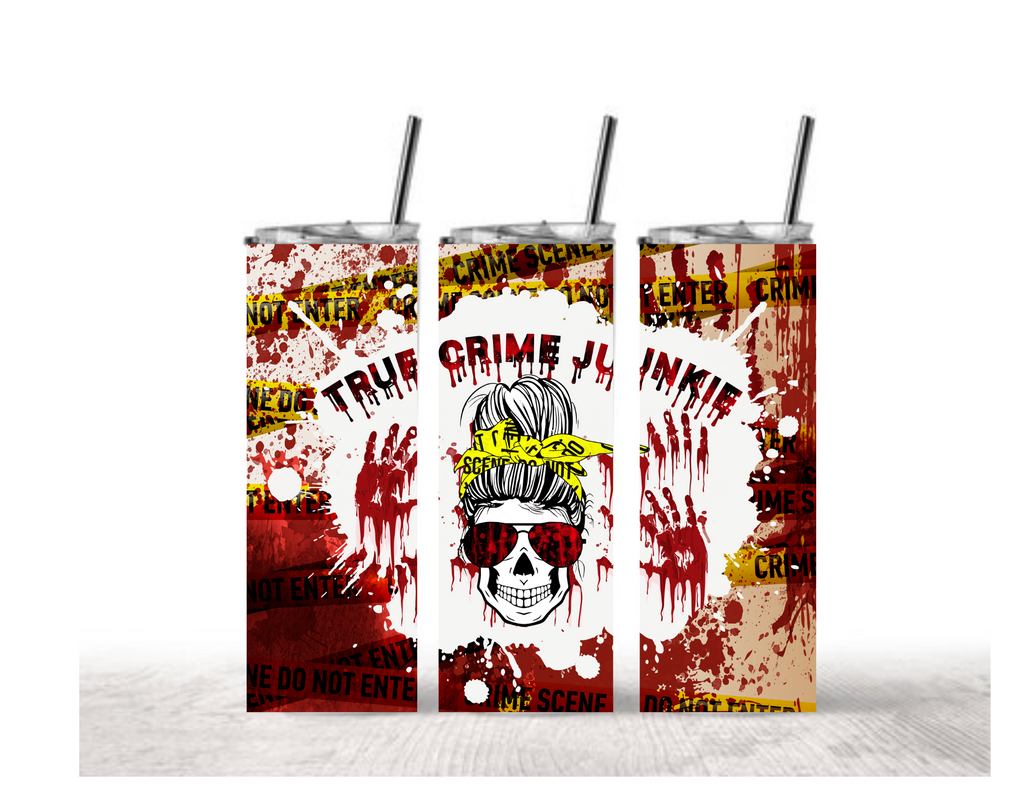 True Crime Junkie Tumbler - 20oz Straight Tumbler